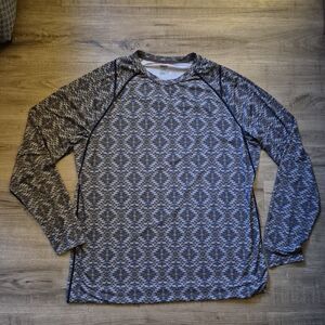 Saxx Gray Patterned Long sleeve Baselayer
